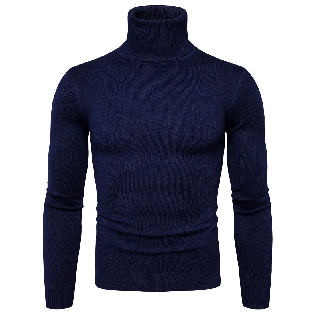 Winter Warm Basic Thermal Turtleneck Sweater Mens Solid Color Slim Fit Clothes Pullover Top